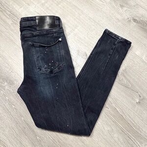 •ZARA• SPARKLE & PAINT ACCENT JEANS